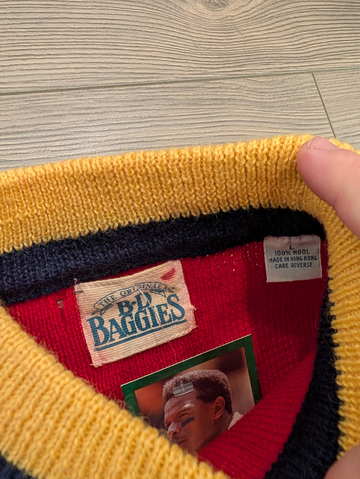 80s B.D. Baggies Varsity Club Knit Sweater