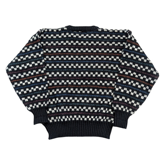 90s Peter England Geometric Knit Sweater