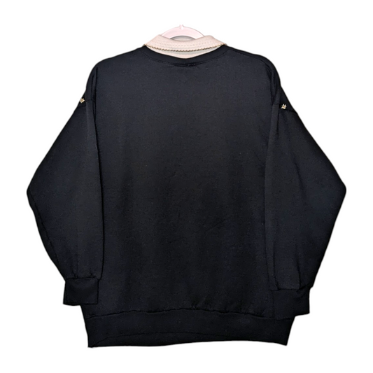 90s Christmas Snow Globe collared sweater