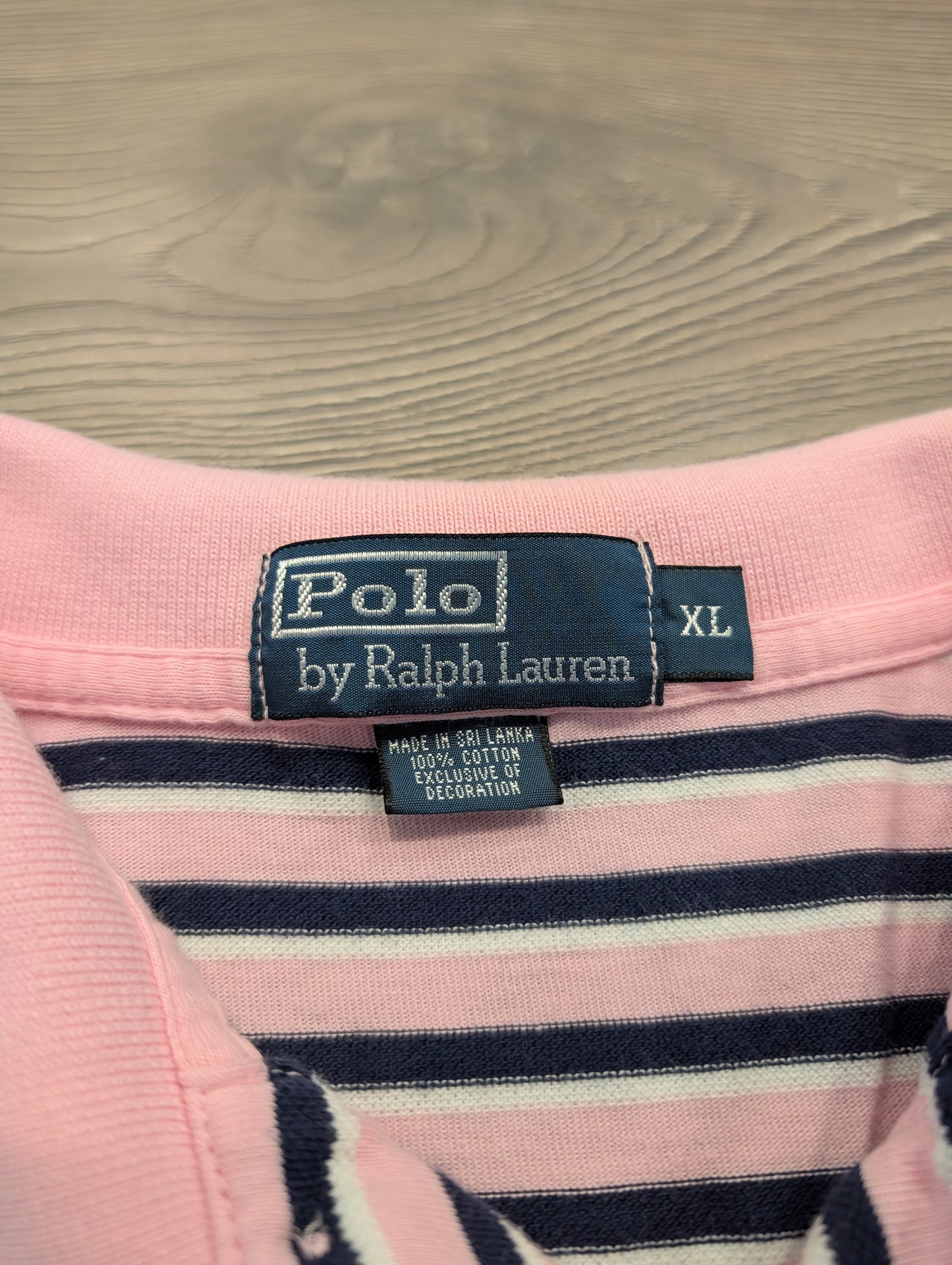 90s Ralph Lauren Pink with Stripes Polo Shirt