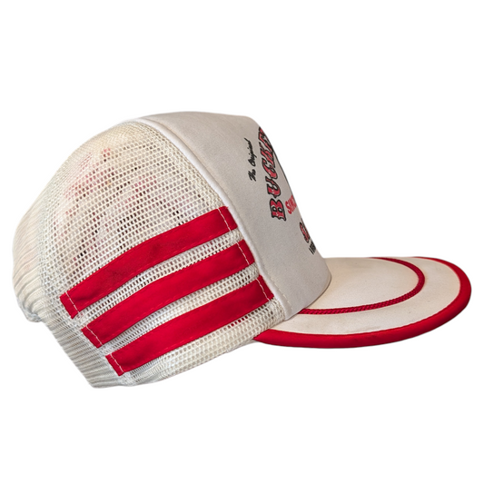 80's Three Stripe The Original Bucket of Blood Saloon Trucker Snapback Hat