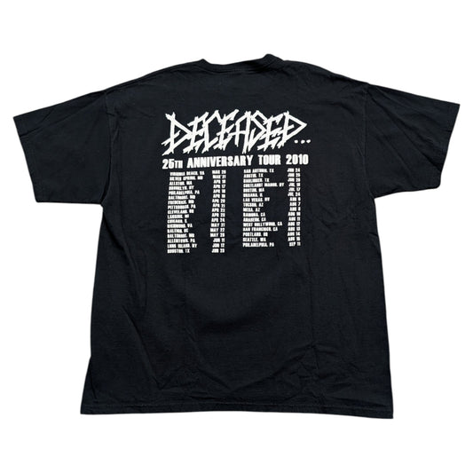 2010 Deceased 25th Anniversary Tour Metal Band T shirt