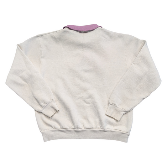 80s Women's Cottage Core Solvang Embroidered Flowers Sweatshirt