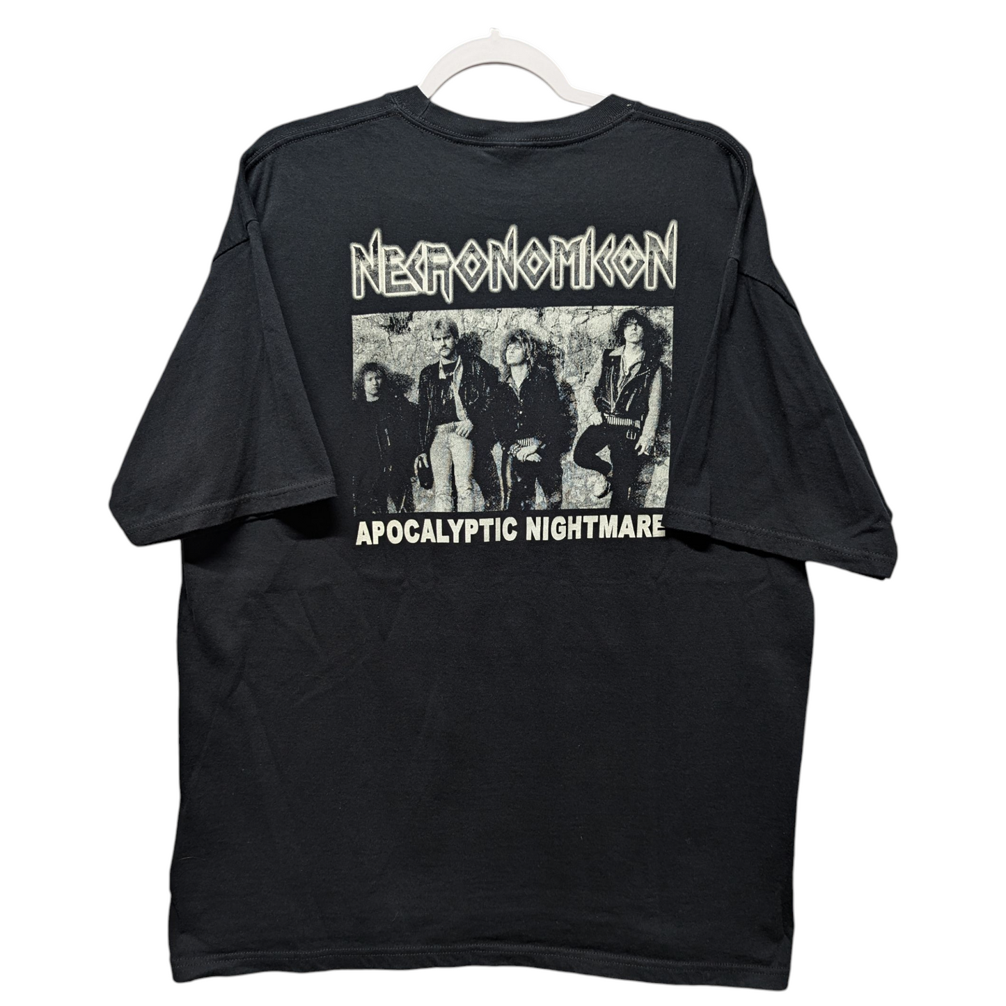 Mid 2000's Necronomicon Apocalyptic Nightmare Metal T Shirt