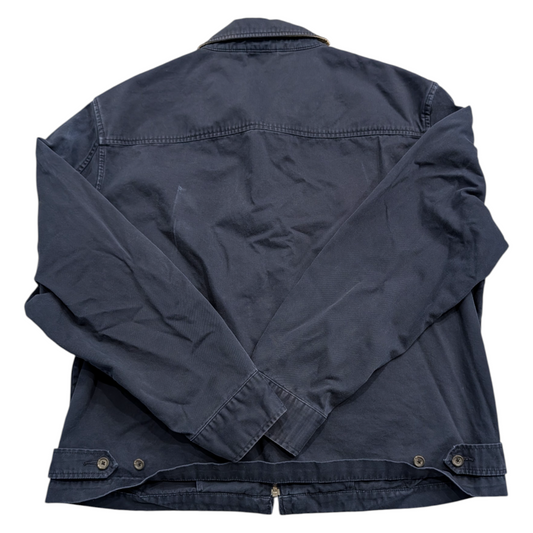 90s Polo Ralph Lauren Men's Navy Harrington Mid Length Jacket
