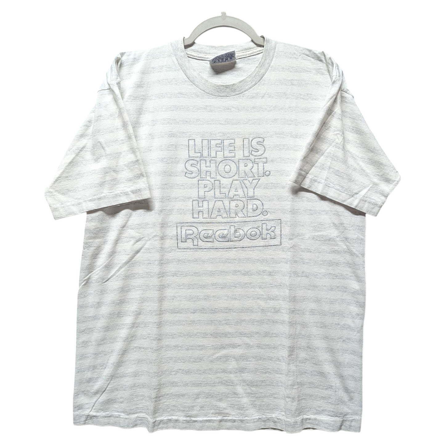 90s Reebok Life is Short Play Hard t shirt