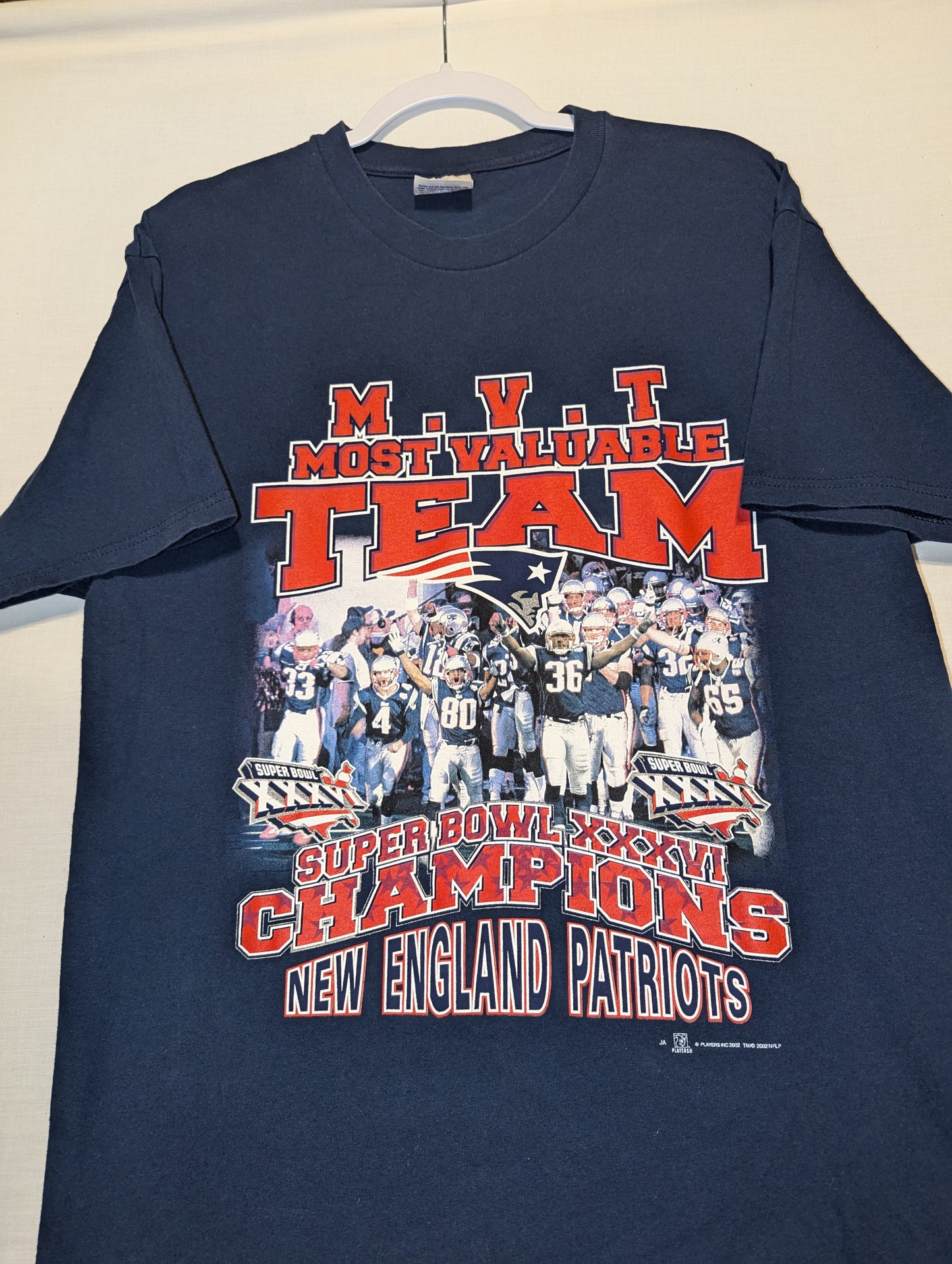 2002 Patriots Most Valuable Team t shirt