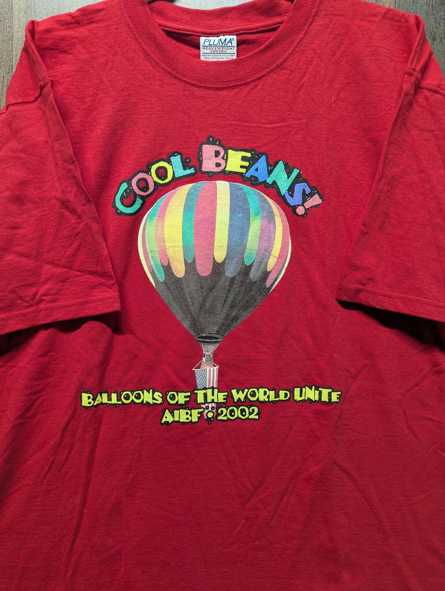 2002 Cool Beans! Hot Air Balloon T shirt
