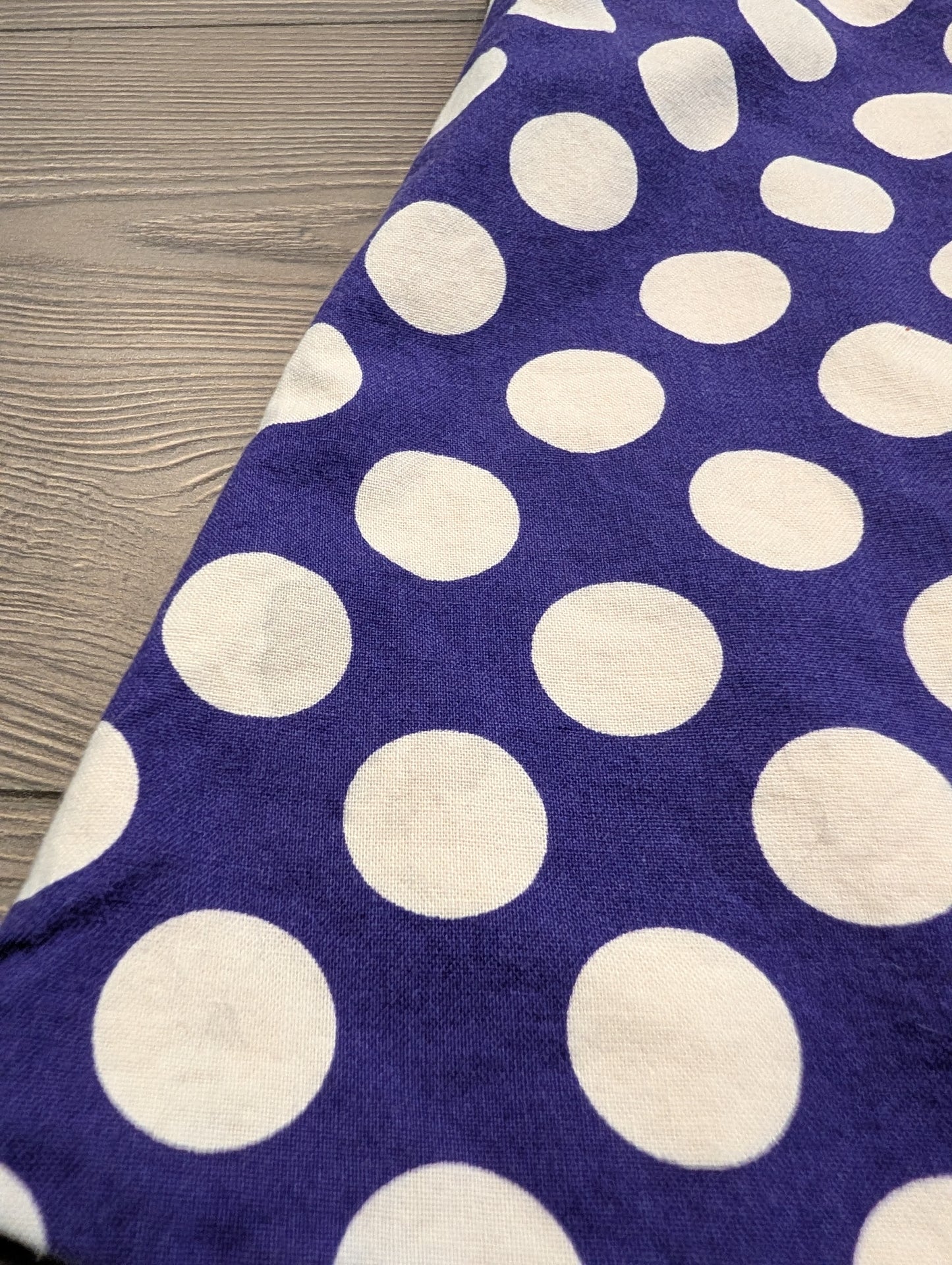 80s/90s Handmade Youth LSU Polka Dot A Lined Dress