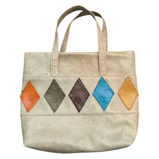 70s Bohemain Leather Geometric Patchwork Shoulder Bag