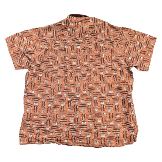 Y2K AOP Gant Cigar and Lighter Button-up Short Sleeve Shirt
