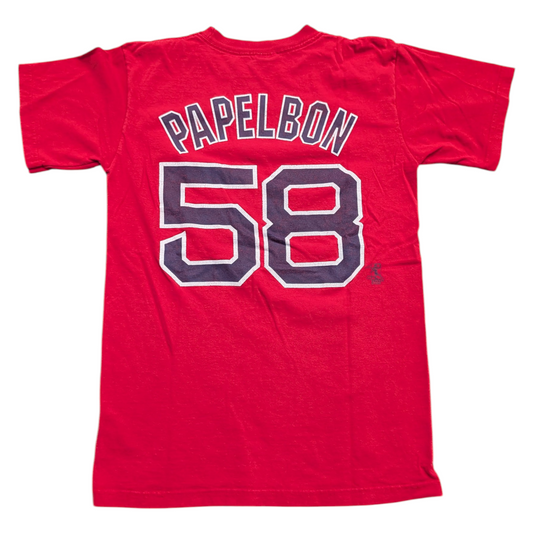 Y2K Jonathan Papelbon MLB Boston Red Sox Short-Sleeve T-shirt