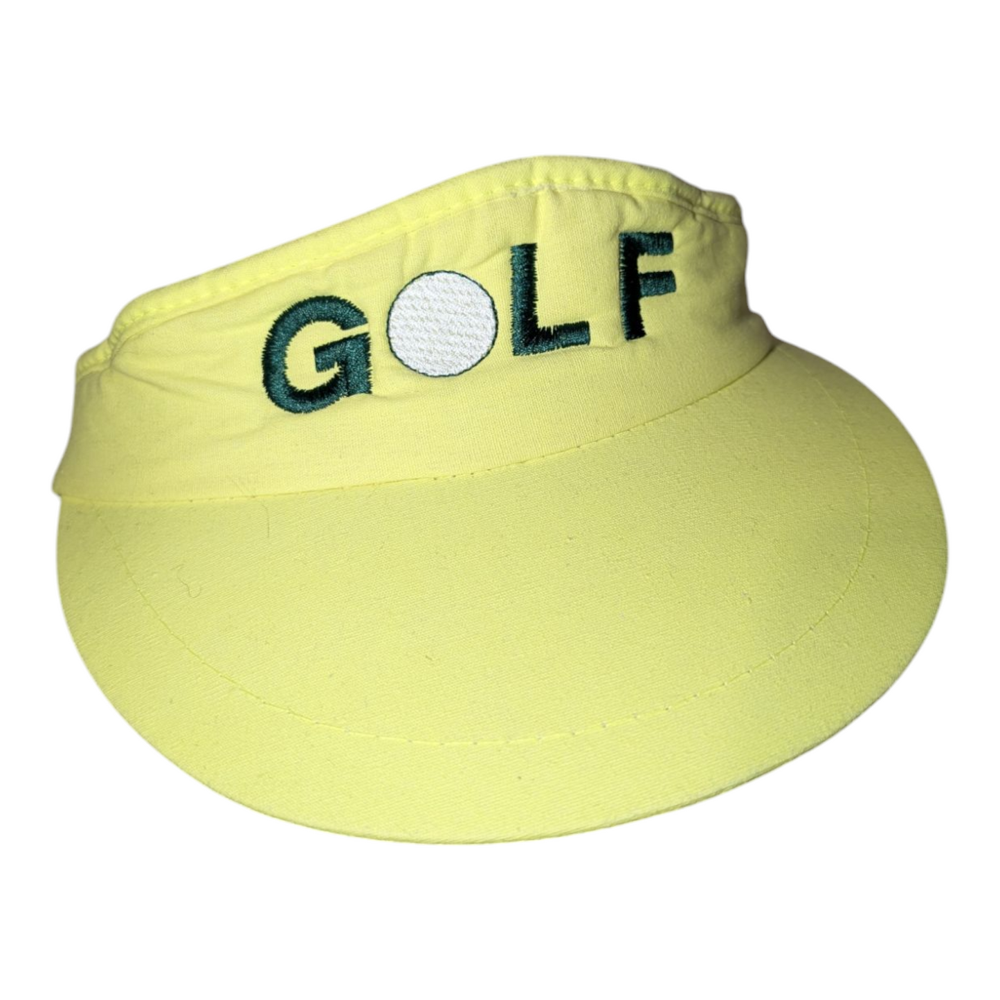 80s/90s Golf Embroidered Neon Yellow Visor