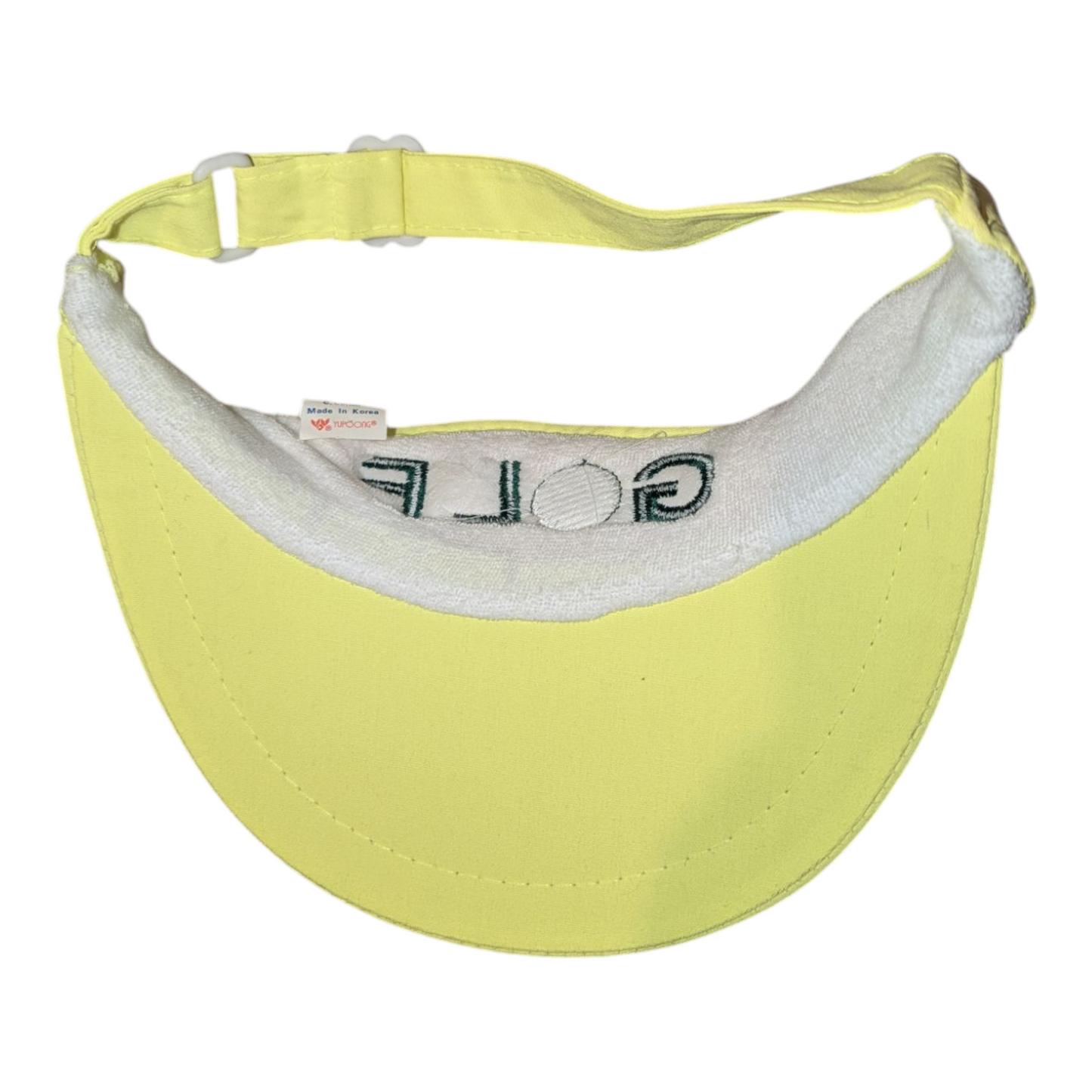 80s/90s Golf Embroidered Neon Yellow Visor