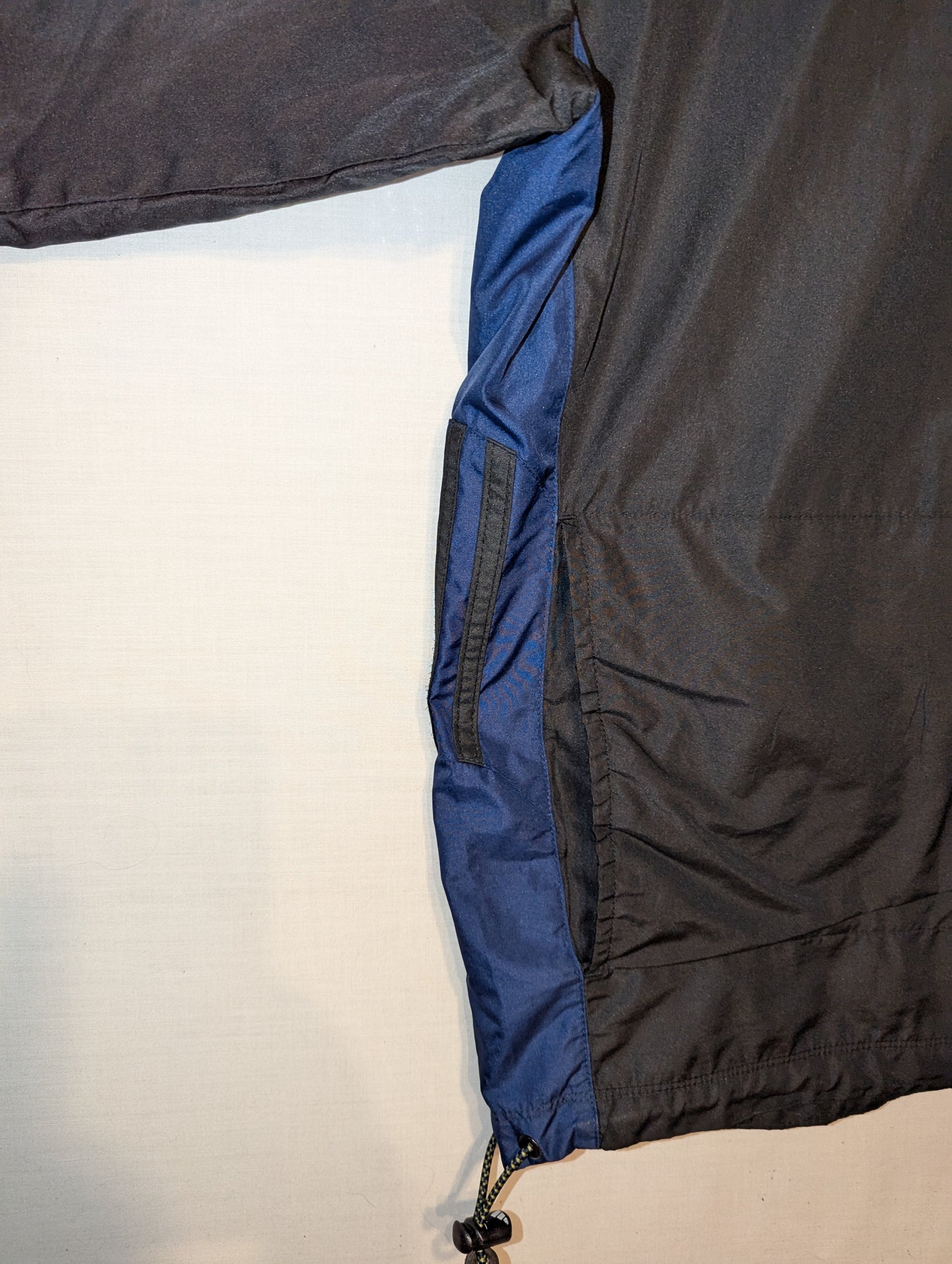 90s Adidas Black and Navy Windbreaker jacket