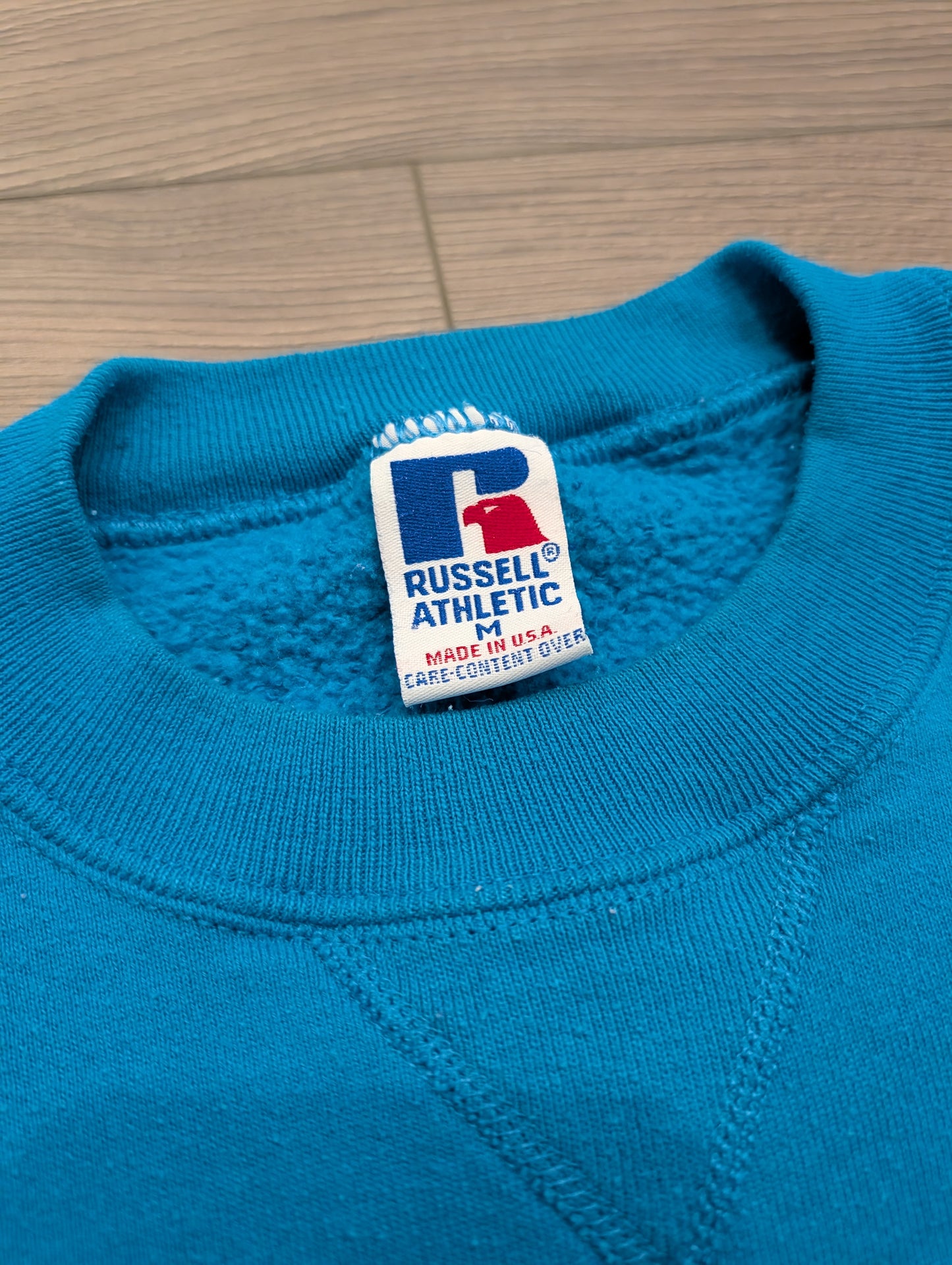 80s/90s Russell Athletic Solid Blue CrewNeck Sweatshirt