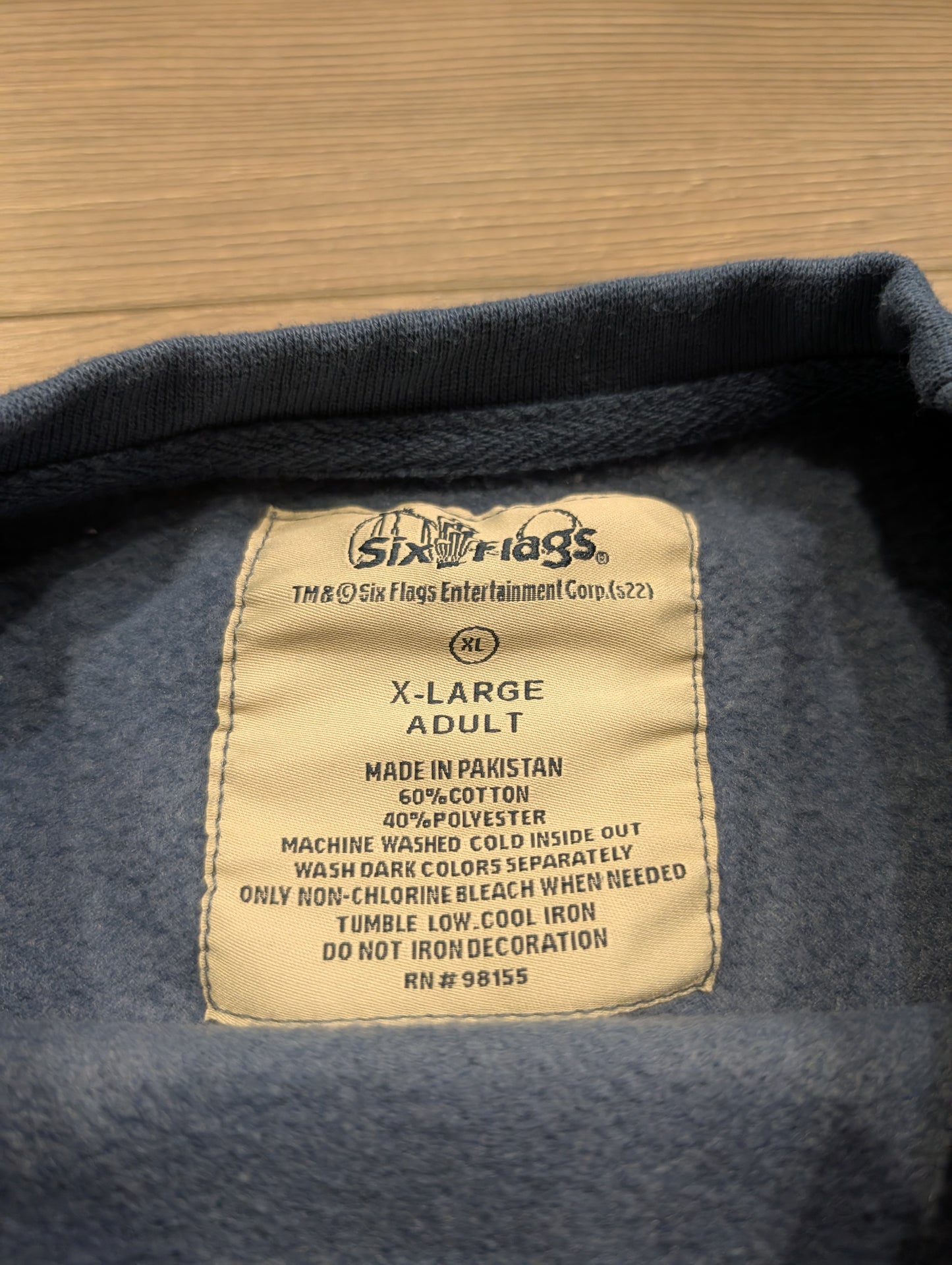 Six Flags Great Escape Colorful Raised Lettering Crewneck Sweatshirt