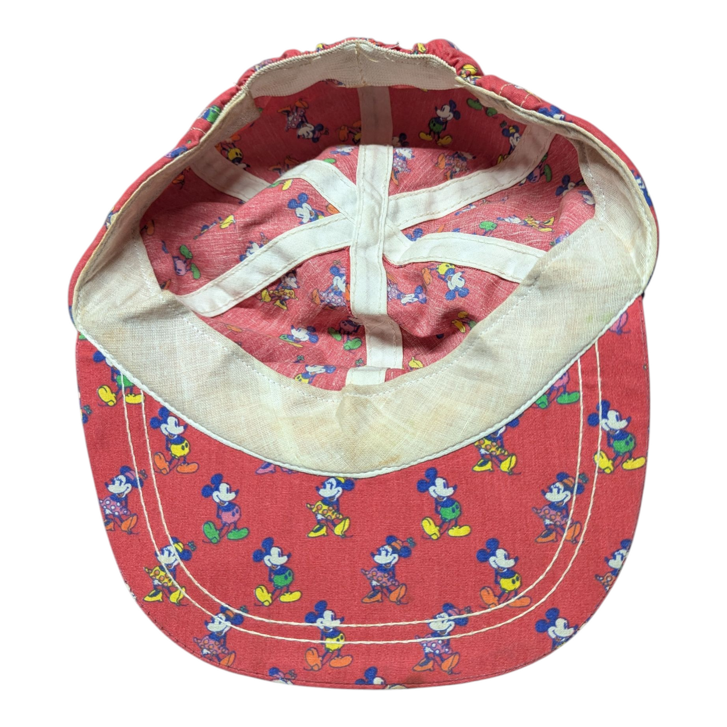 80s Red Mickey and Minnie AOP Unstructured Skater Hat
