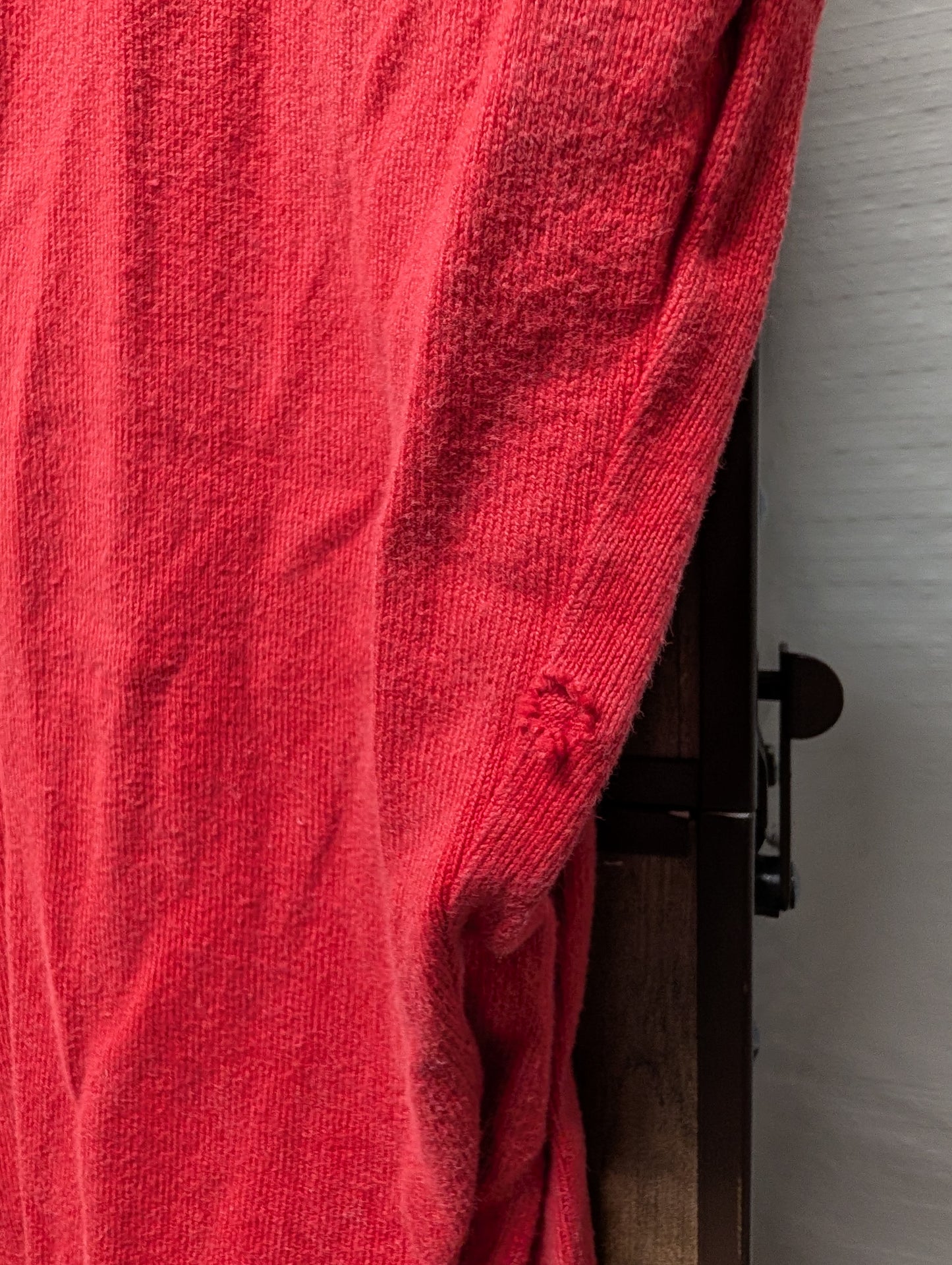 90s Red LL Bean Mock Neck Long Sleeve Shirt