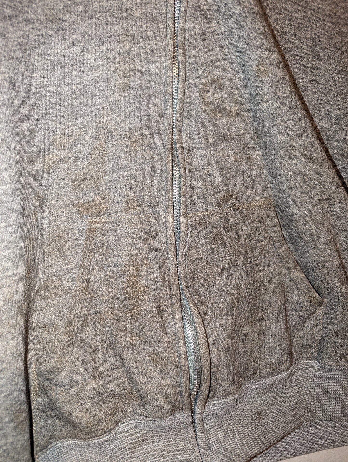 70s / 80s Thermal Lined full zip hoodie sweatshirt