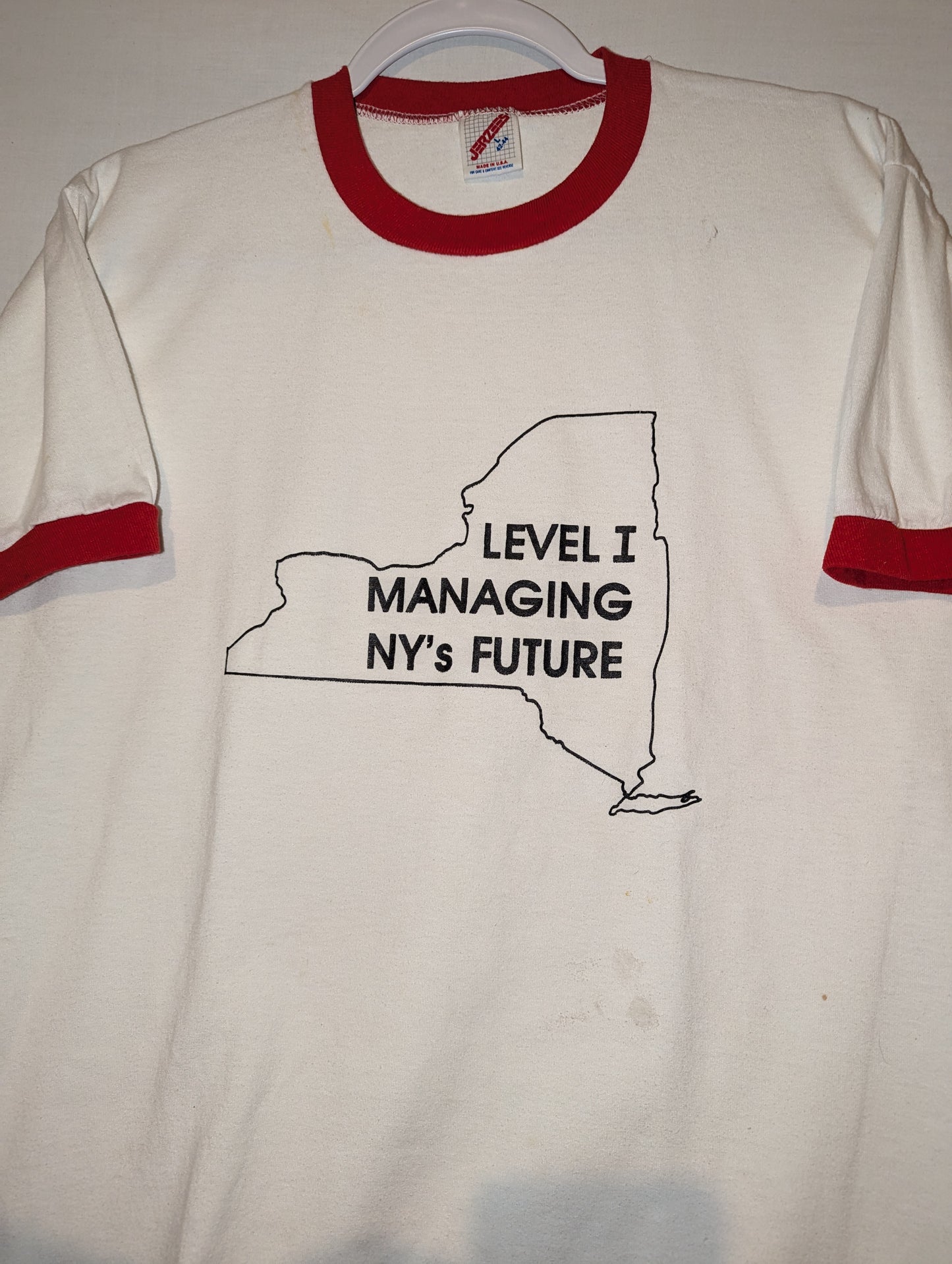 90s Level 1 Managing NYs Future Ringer T shirt
