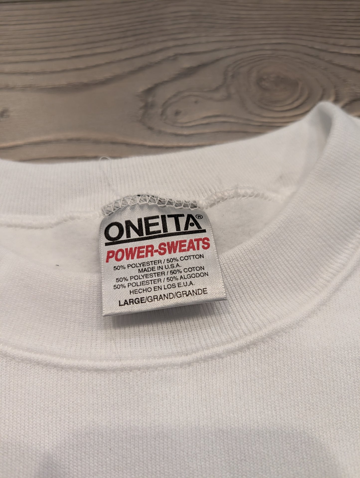 90's/Y2K NBW Silver and Gold American Flag Crewneck Sweatshirt