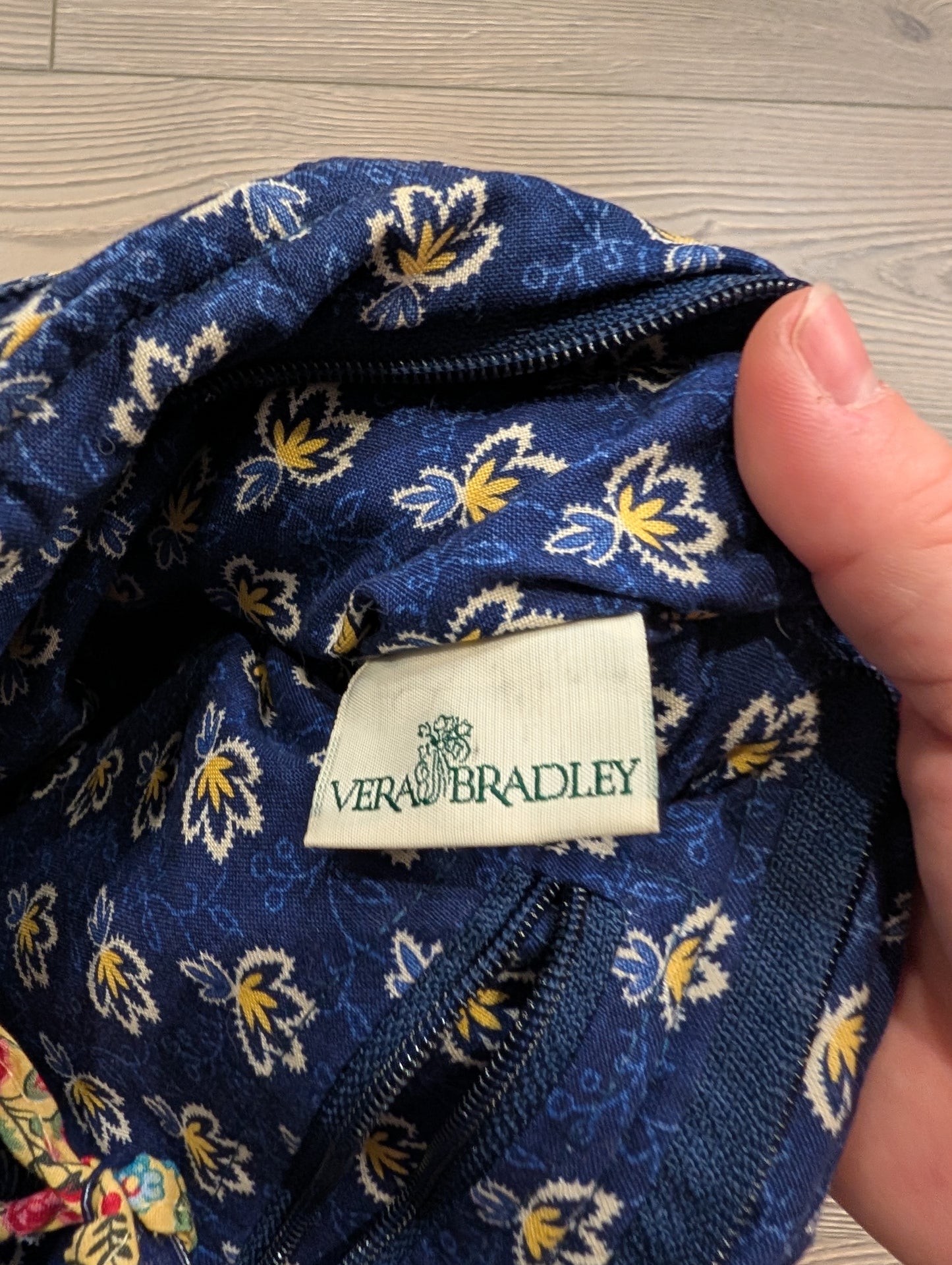 2002 Vera Bradley Retired Maison Blue Mini Tote Bag