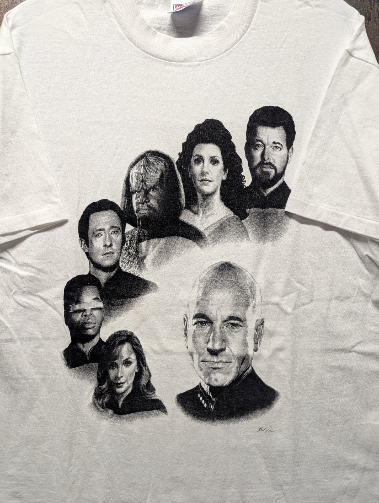 1994 Star Trek Next Generation Character T shirt