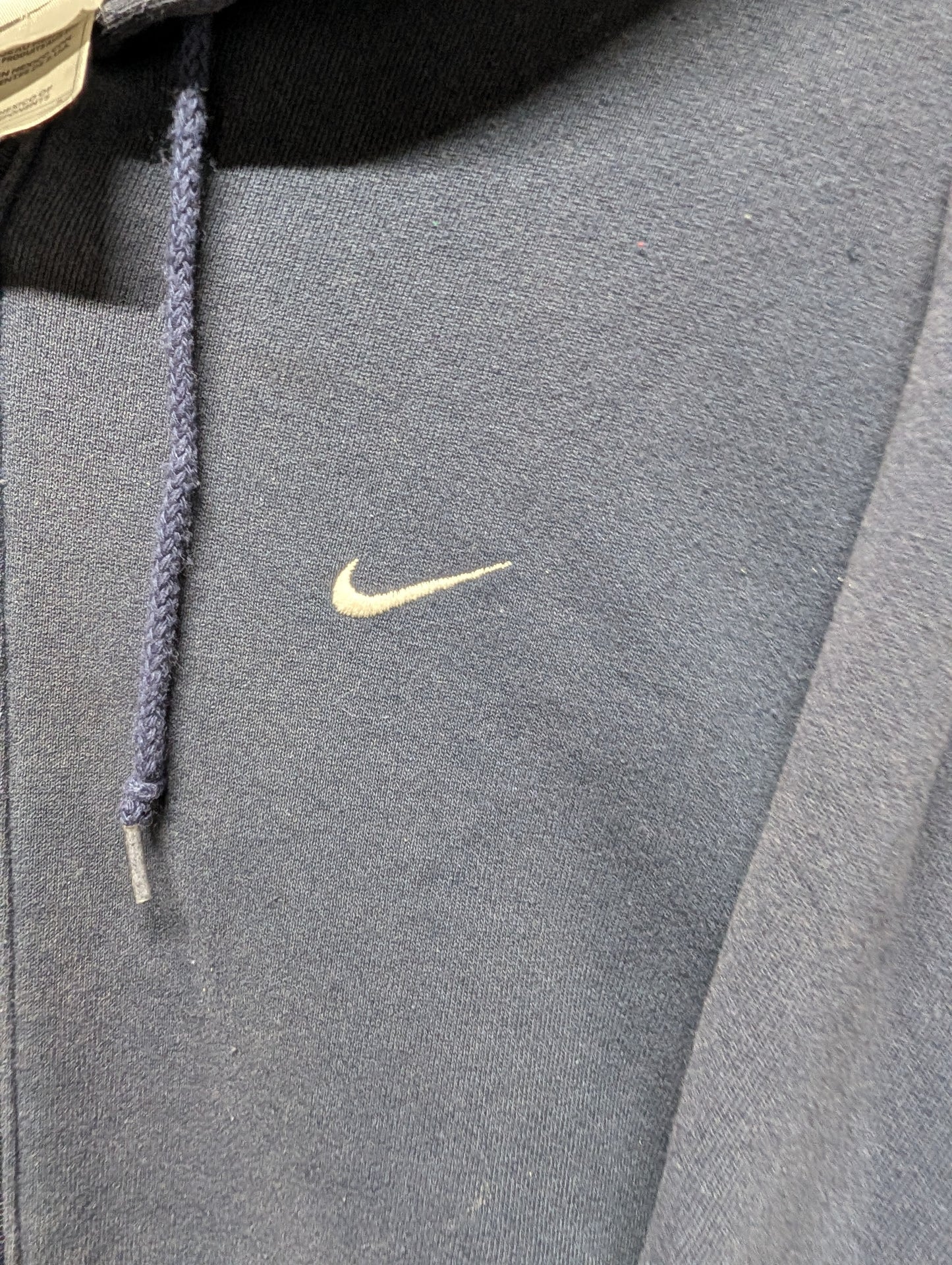 Y2K Nike Navy Blue Full Zip Hoodie Sweatshirt