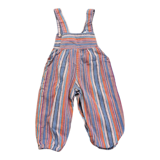 90's Youth Guatemala Boho Style Multi Colored Overalls