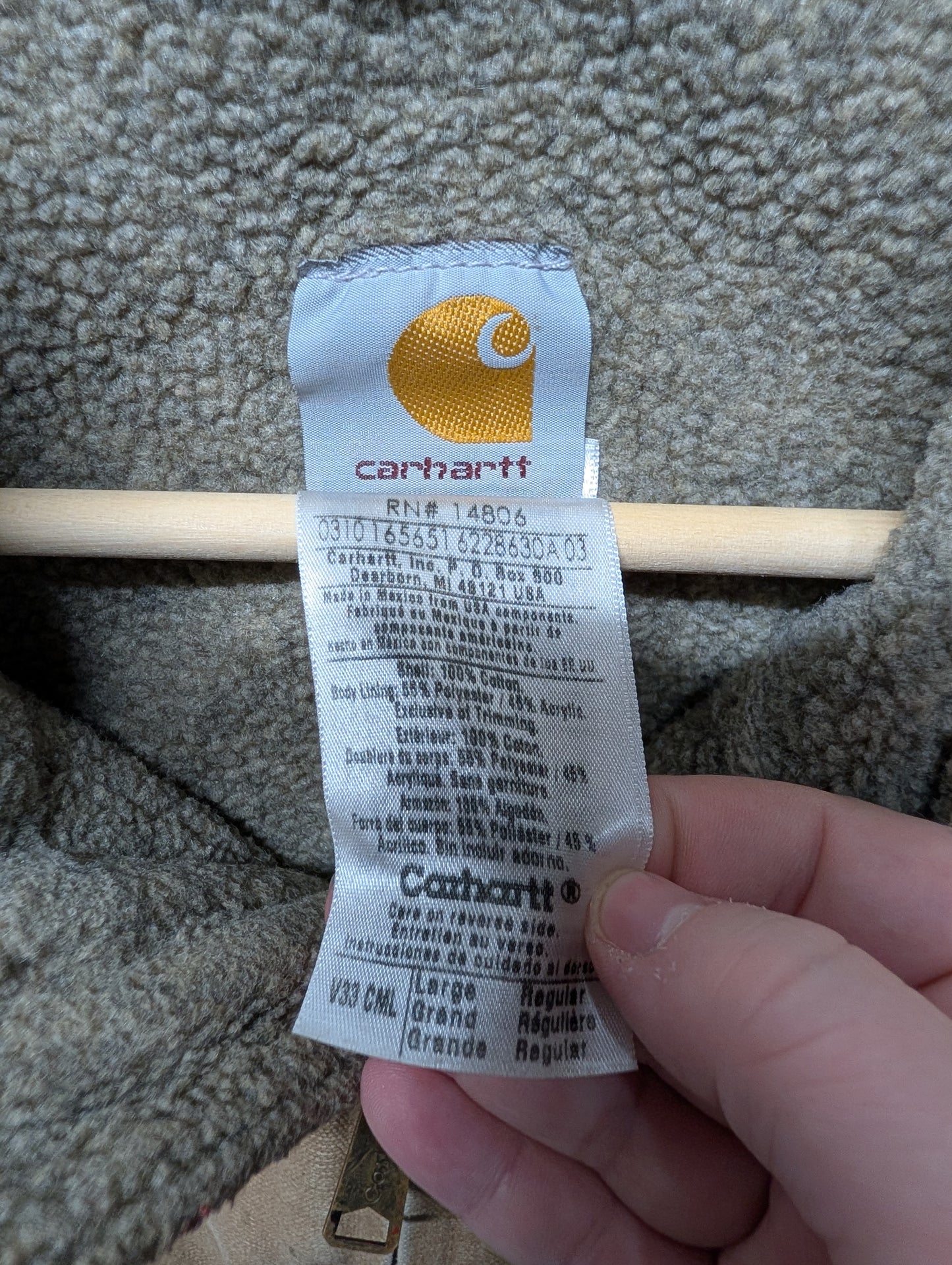 90s / Y2K Brown Sherpa Lined Carhartt Vest