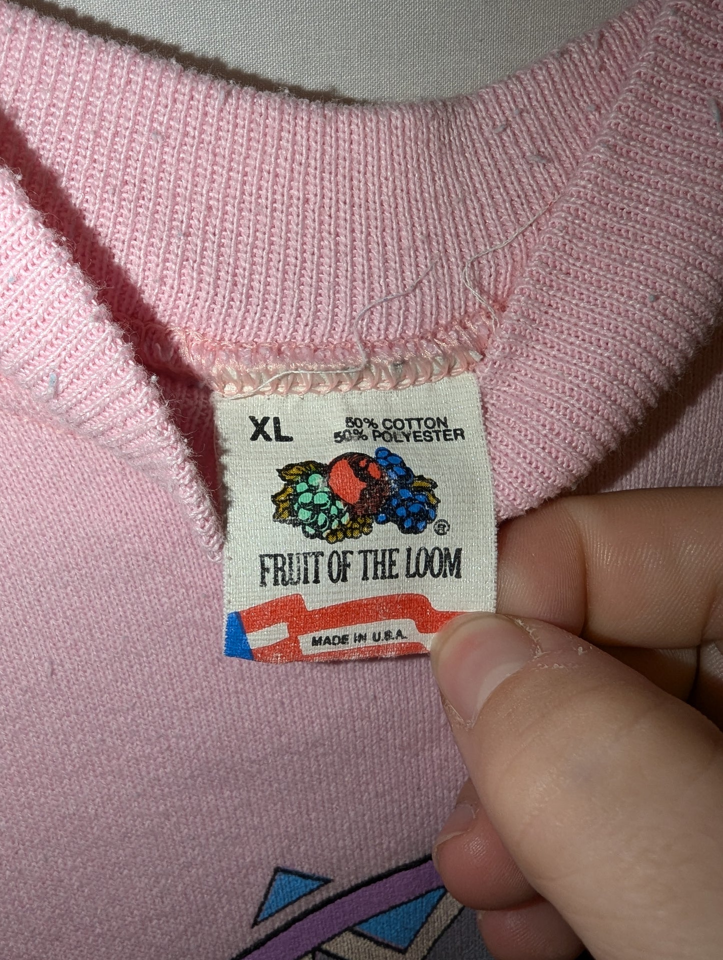 1991 Harley Davidson Pink 3D Emblem Dream Catcher Crewneck Sweatshirt