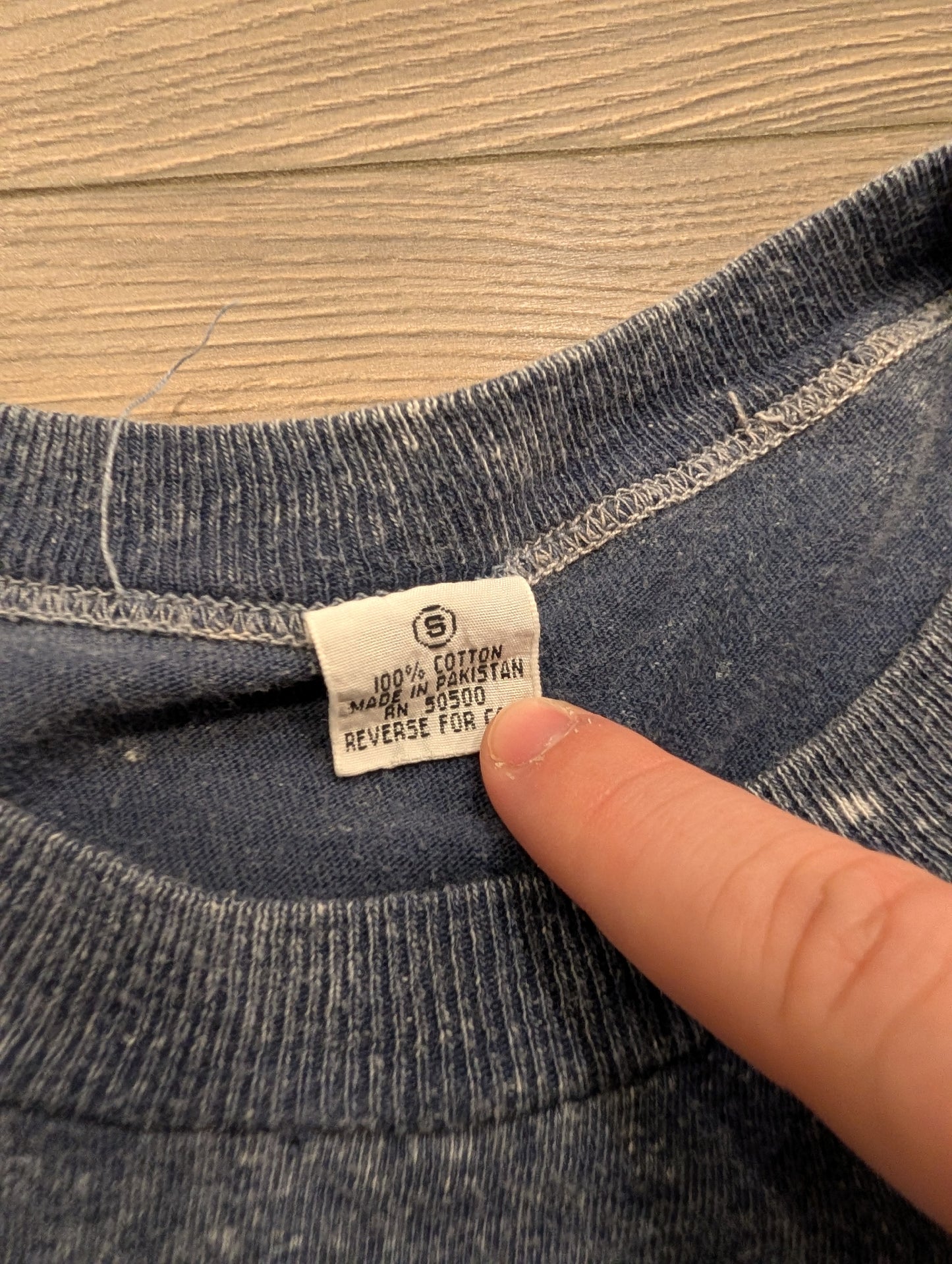 80's Stone Washed Blue Pocket T shirt