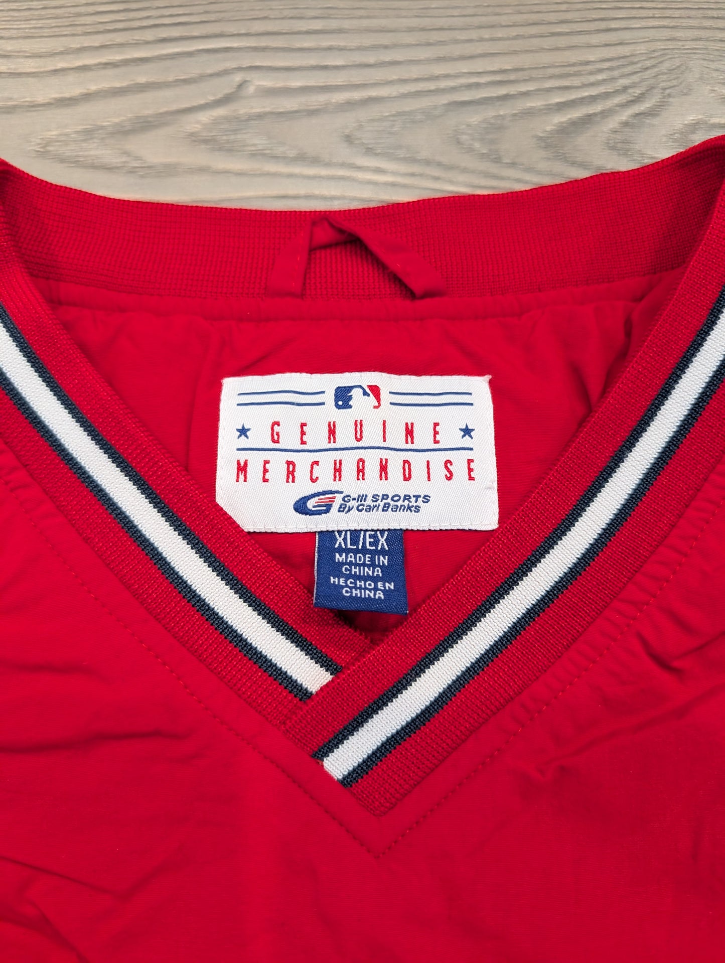 Y2K Red Sox V neck pullover windbreaker