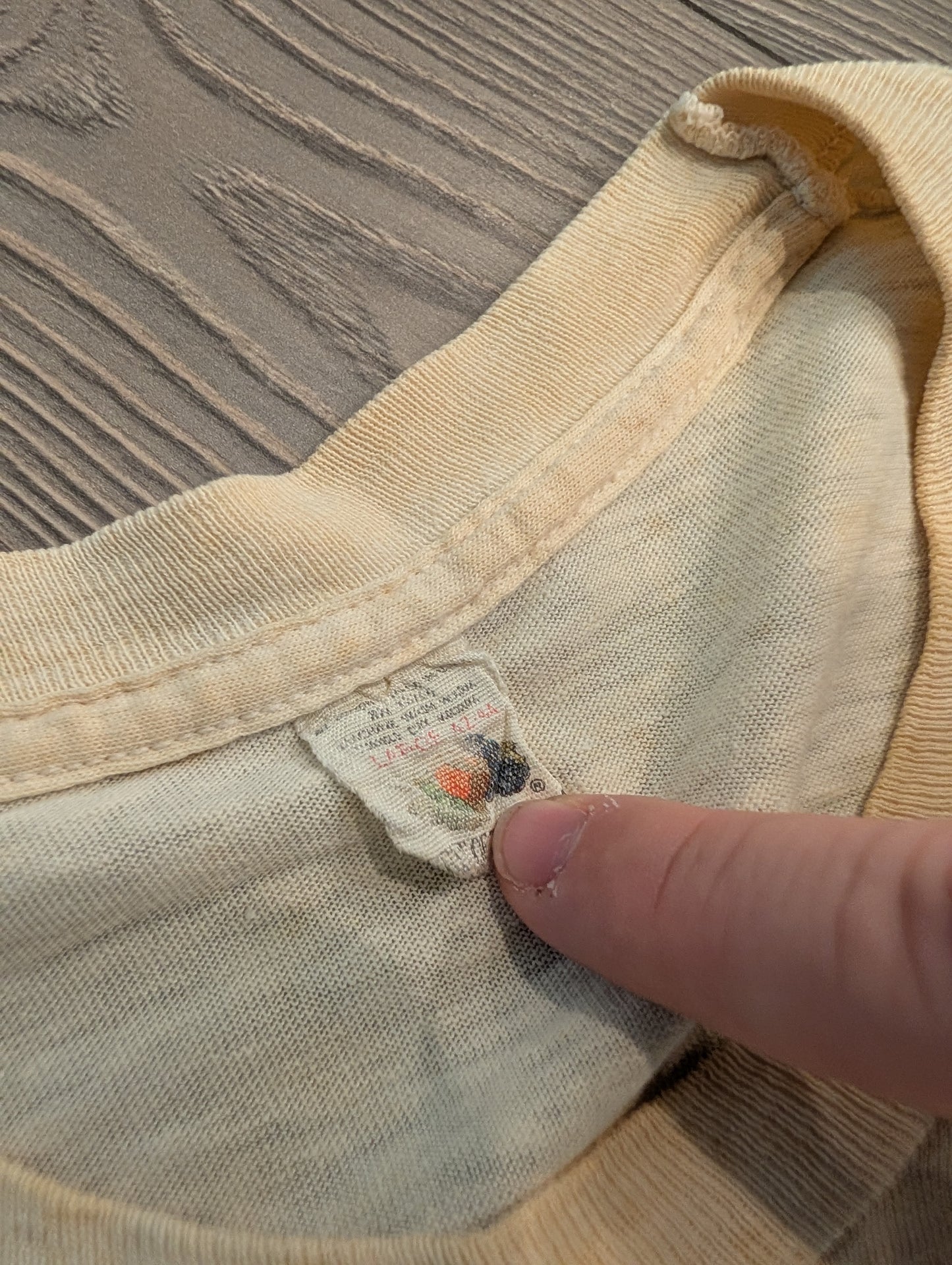 70s Fruit of the Loom Basic Round Neck Distressed Short Sleeve T-Shirt