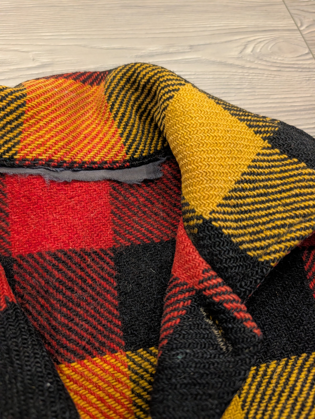 40s/50s Heavyweight Wool Plaid Shirt Jacket