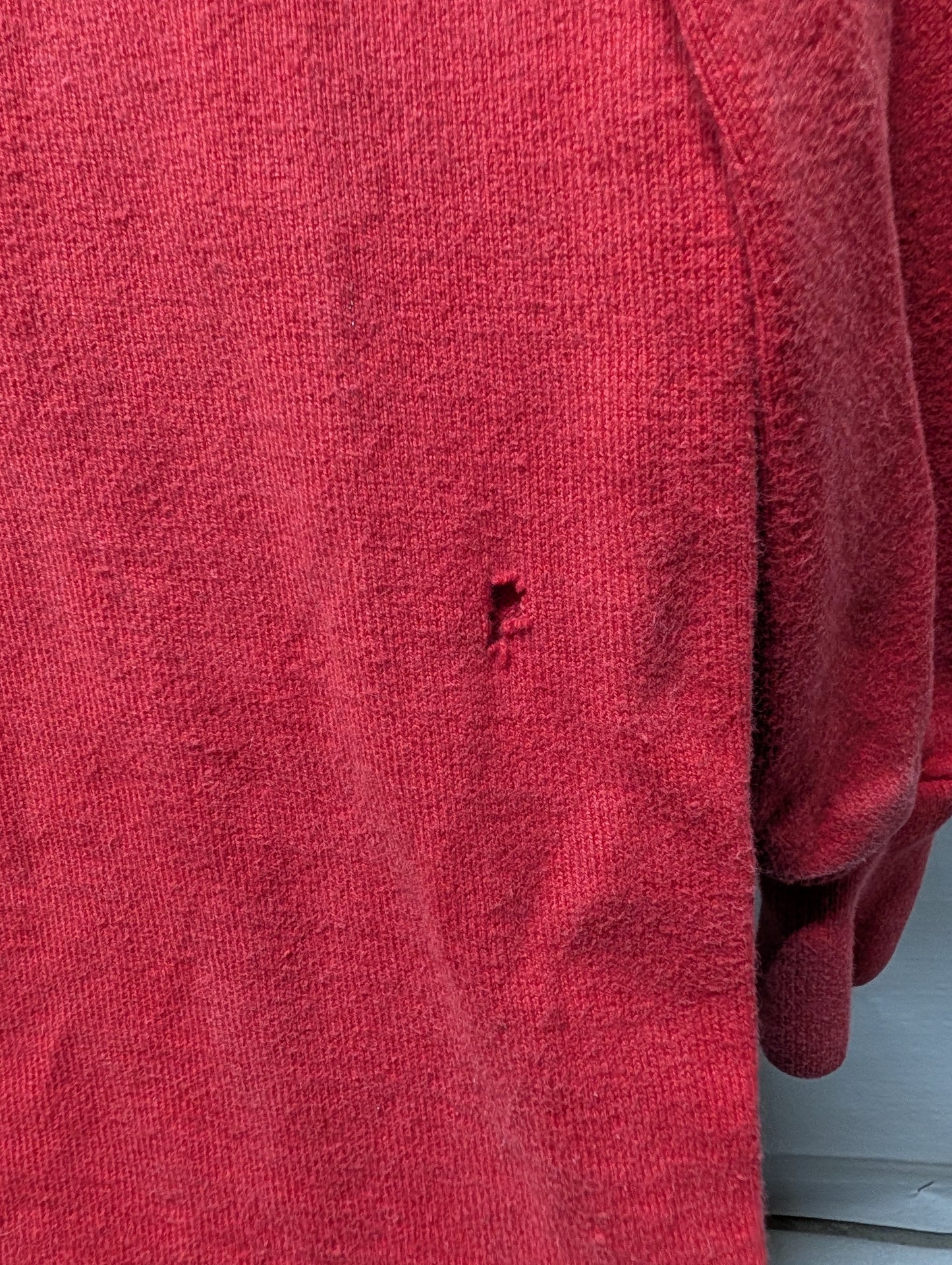 90s Red LL Bean Mock Neck Long Sleeve Shirt