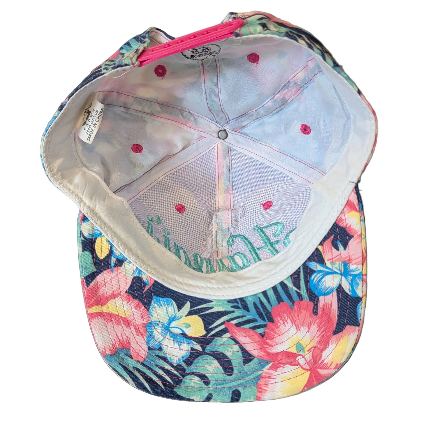 Y2K Floral Print Hawaii Snapback Hat