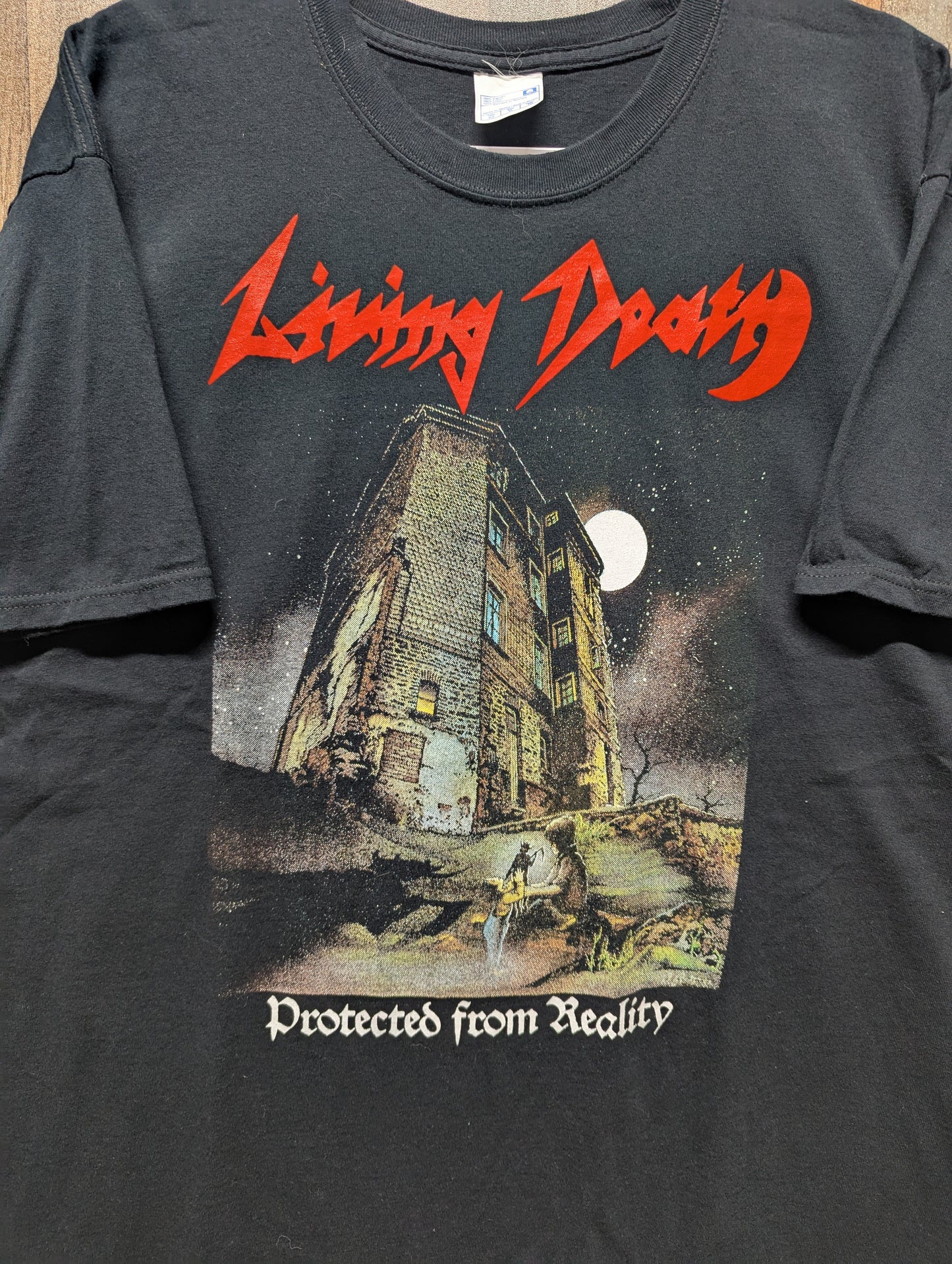 Mid 2000's Living Death Protected From Reality Metal T Shirt
