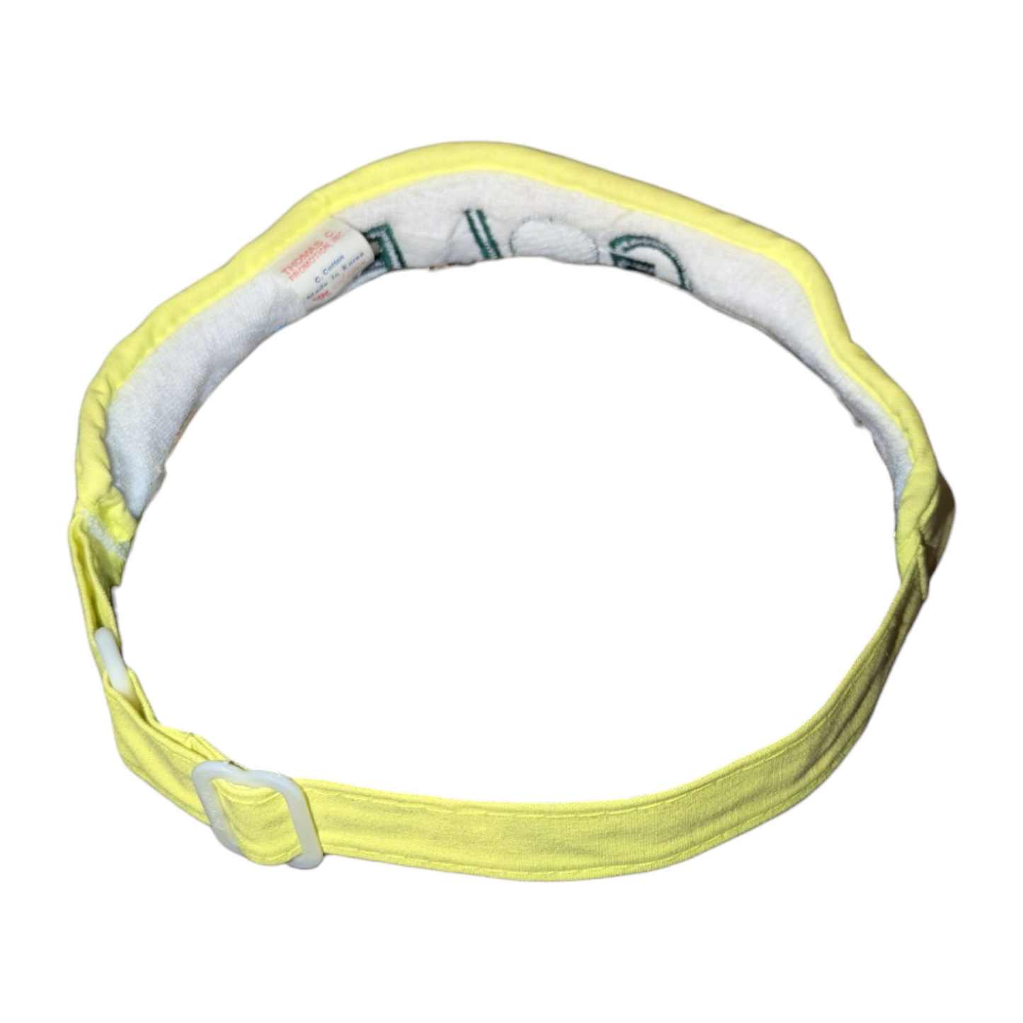 80s/90s Golf Embroidered Neon Yellow Visor