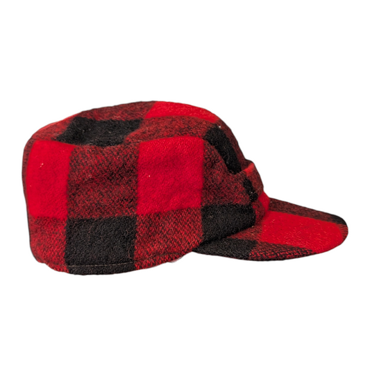 70's Buffalo plaid Trapper hat