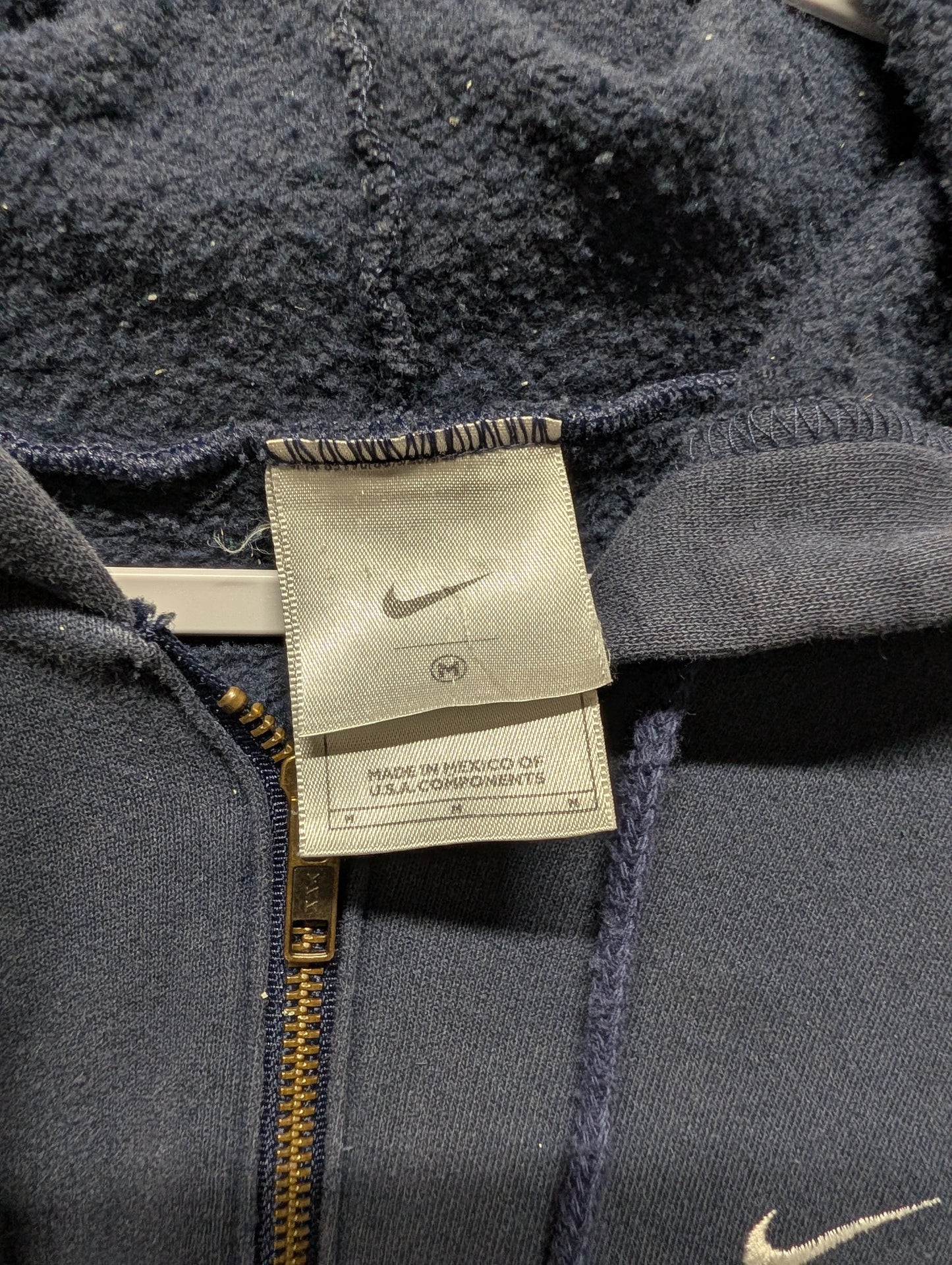 Y2K Nike Navy Blue Full Zip Hoodie Sweatshirt
