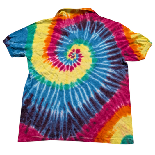 80's United States Coast Guard Tie Dyed Polo Shirt