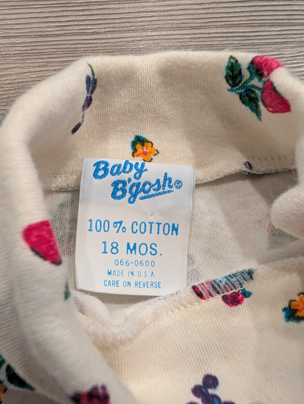90s Youth Baby B'Gosh Turtle Neck with AOP Fruit One-piece