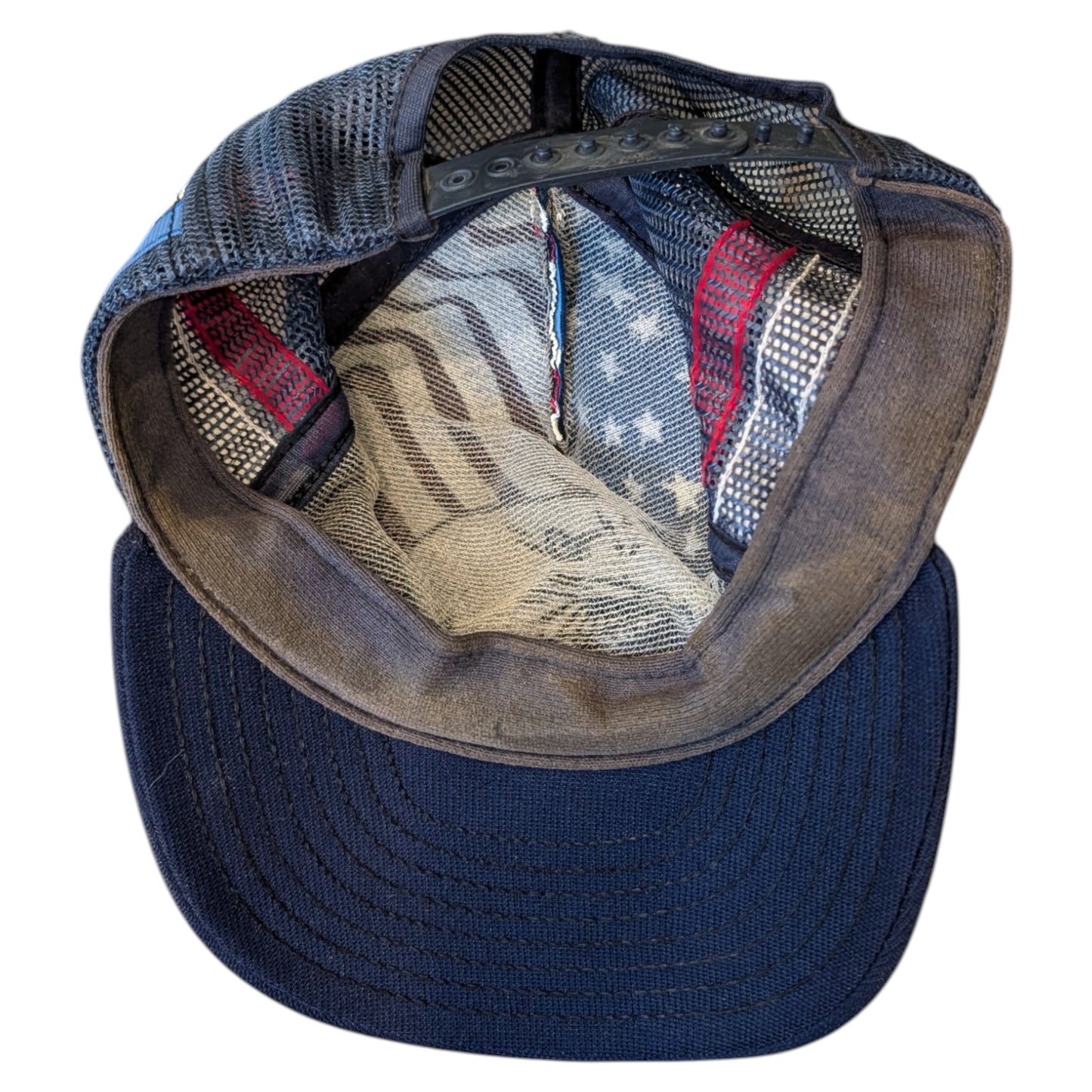 80s/90s Three Stripe American Bald Eagle Snapback Hat