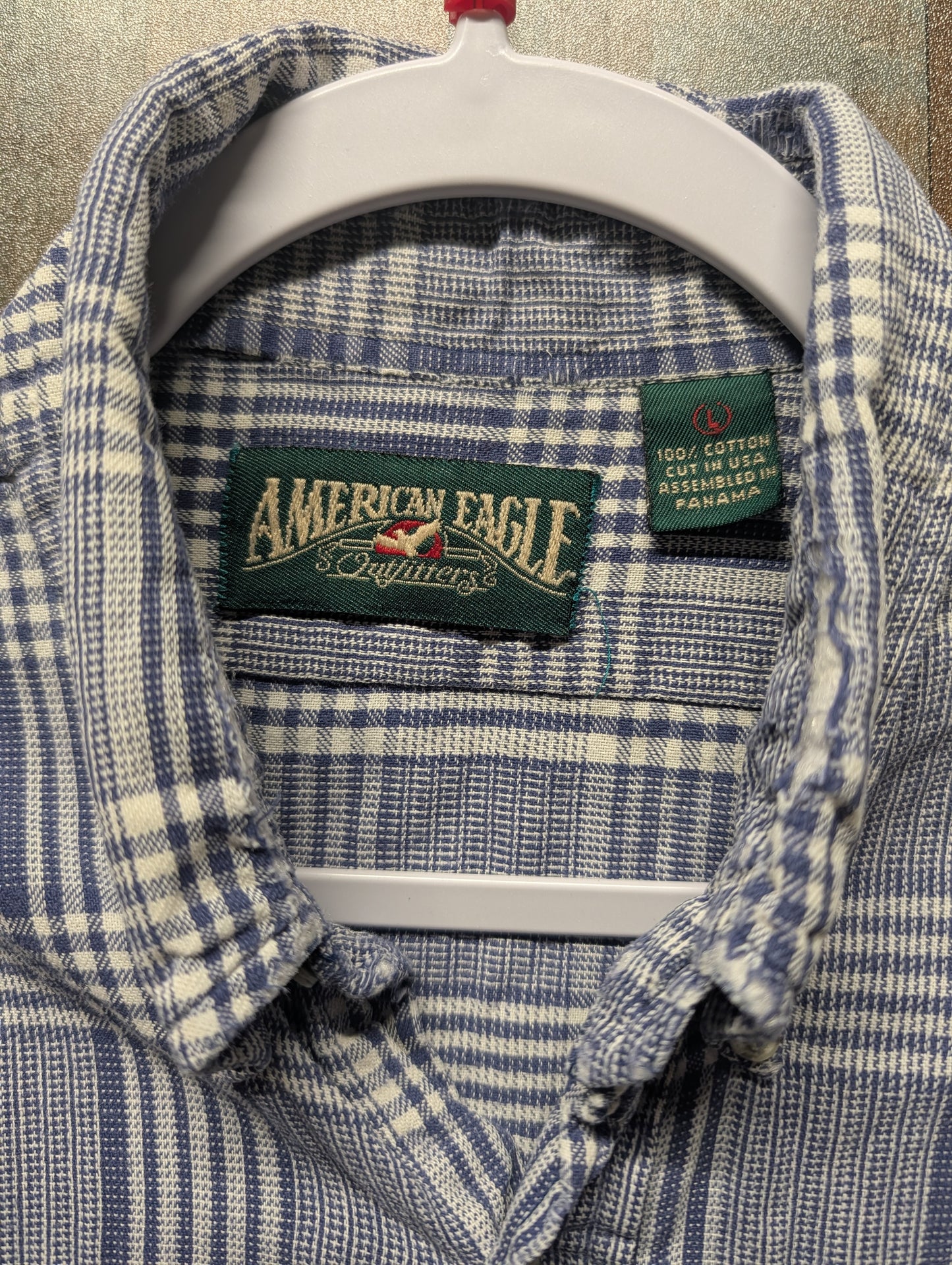 90s American Eagle Plaid Button Up Shirt