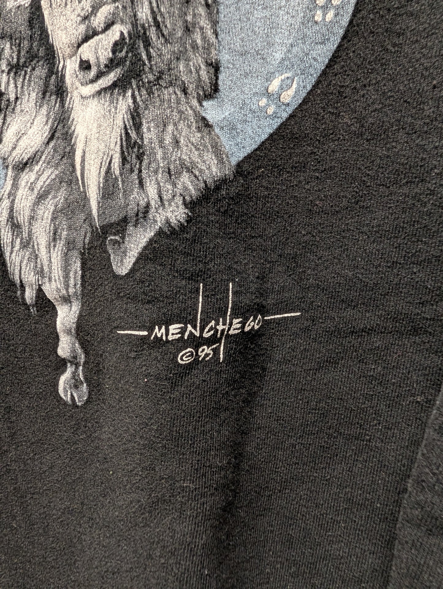 1995 Wild Buffalo Native American Design Crewneck Sweatshirt