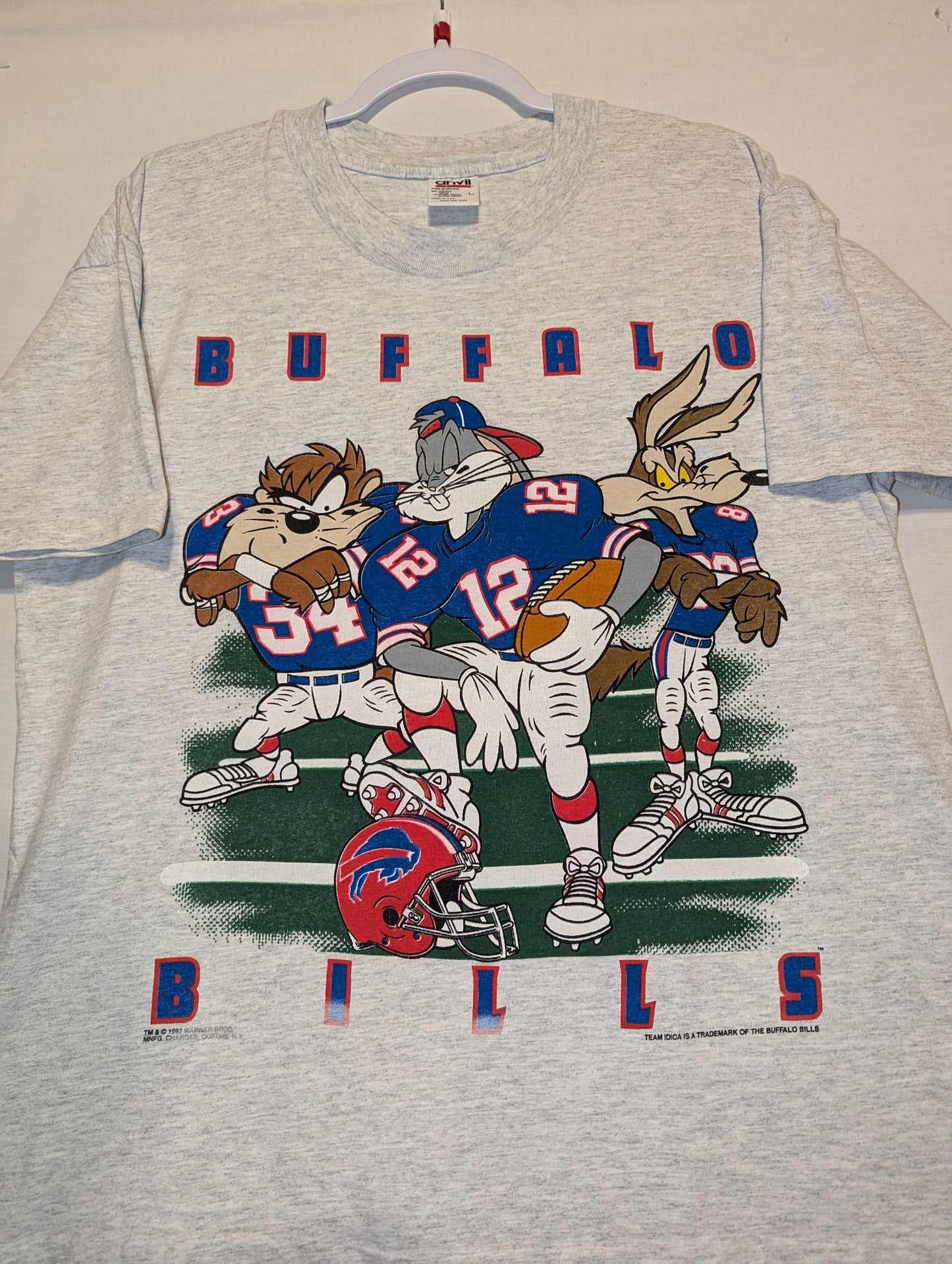 1993 Buffalo Bills Looney Tunes Football t shirt