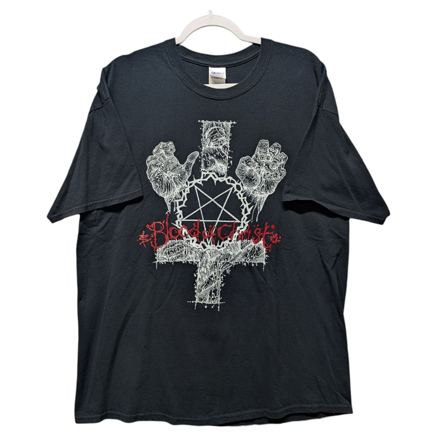 Mid 2000's Blood of Christ Tom Rojack Memorial Metal T Shirt