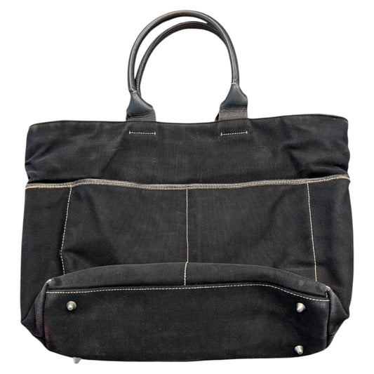 Y2K Gap Leather Strap Canvas Tote Bag